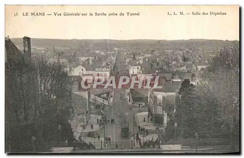 Ansichtskarte AK Le Mans Vue Generale sur la Sarthe prise du Tunnel