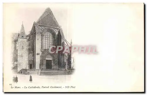 Ansichtskarte AK Le Mans La Cathedrale Portail Occidental