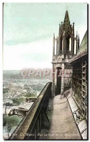 Cartes postales LE Mans Sur la Tour de la Cathedrale