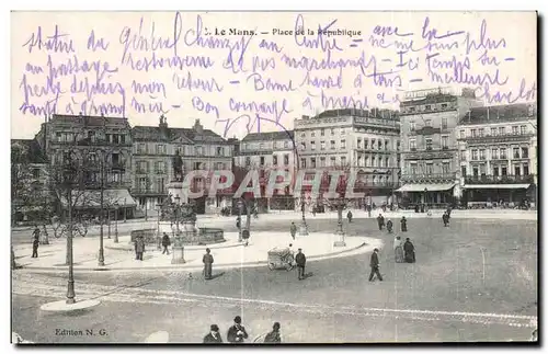 Cartes postales LE Mans Place de la Republique