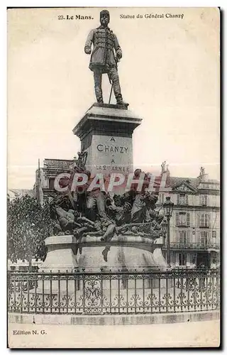 Ansichtskarte AK Le Mans Statue du General Chanzy Militaria