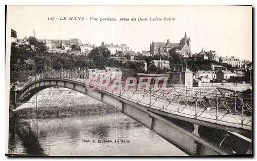 Cartes postales Le Mans Vue partielle prise du Quai Ledru Rollin