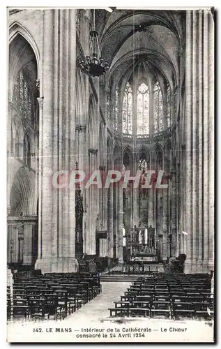 Ansichtskarte AK Le Mans Interieur de la Cathedrale Le Choeur Consarce le Avrll