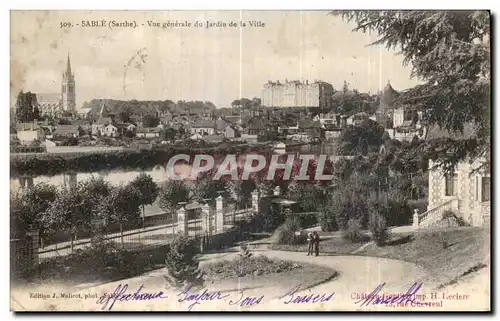 Ansichtskarte AK Sable Sur Sarthe Vue generale du Jardin de la ville