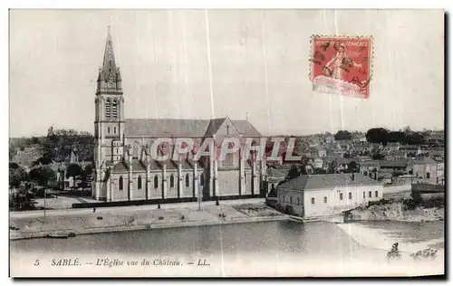 Cartes postales Sable L Eglise Vue du Chateau