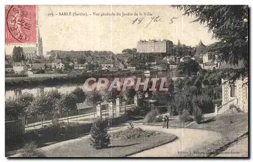 Ansichtskarte AK Sable sur Sarthe Vue generale du Jardin de la Ville