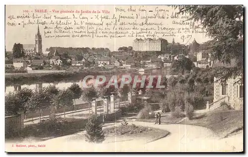 Cartes postales Sable Vue generale du Jardin de la Ville