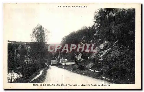 Ansichtskarte AK St Leonard des Bois Les Alpes Mancelles Arrivee Route de Gesvres