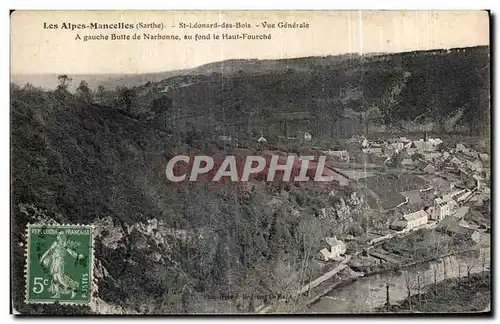 Ansichtskarte AK St Leonard des Bois Les Alpes Mancelles Vue Generale A gauche Butte de Narbonne