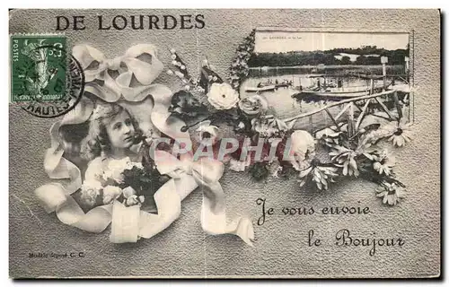 Cartes postales De Lourdes Je vous envoie le Bonjour