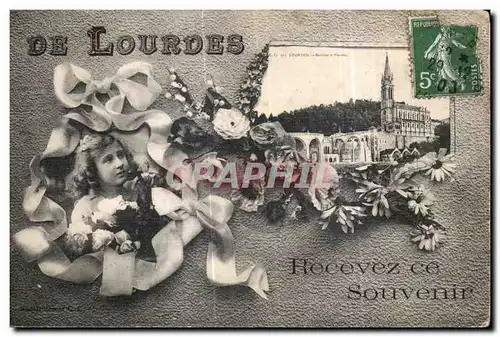 Cartes postales De Lourdes Recevez ce Souvenir Enfants