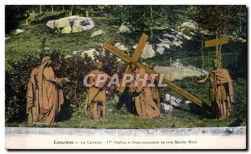 Cartes postales Lourdes Le Calvaire IV Station Jesus rencontre sa tros Sainte Mere