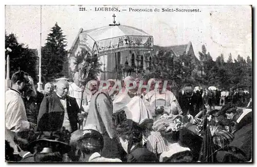 Cartes postales Lourdes Procession du Saint Sacrement