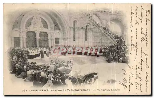 Cartes postales Lourdes Procession du Sacrement