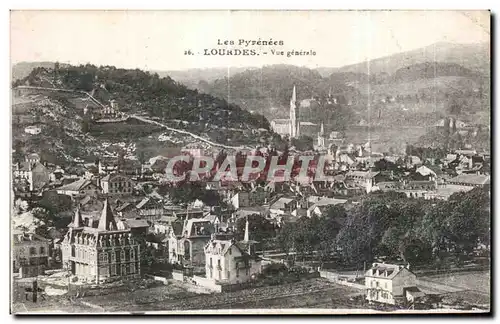 Cartes postales Les Pyrenees Lourdes Vue generale