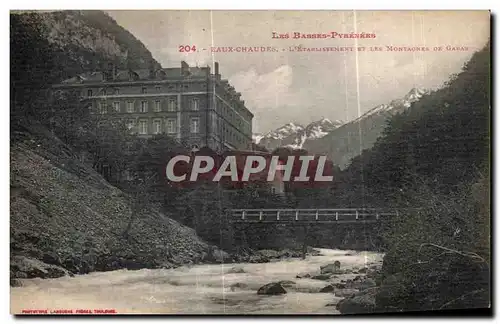 Cartes postales Les Basses Prenees Eaux Chaudes L Etablissement St Les Montagnes De Gabas