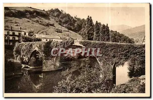 Ansichtskarte AK Le Pays Basque Bidarray (Basses Pyrenees) Le tres pittoresque et vieux Pont en dos d ane sur la