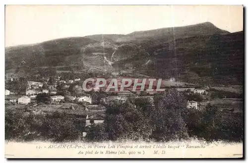 Cartes postales Ascain on Pierre Loti s inspira et ecrivit l idylle basque Ramuncho Au pied de la Rhnne