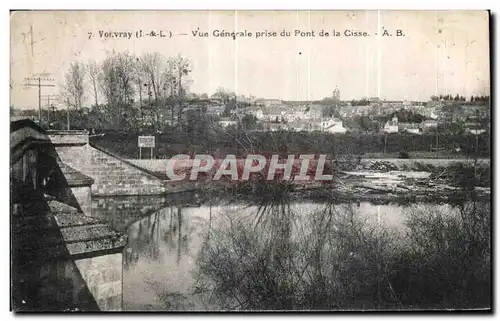 Ansichtskarte AK Vouvray Vue Generale prise du Pont de la Cisse