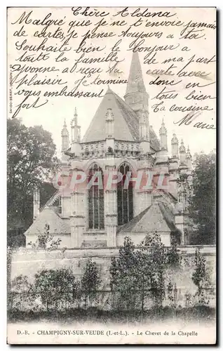 Ansichtskarte AK Champigny Sur Veude Le Chevet de la Chapelle