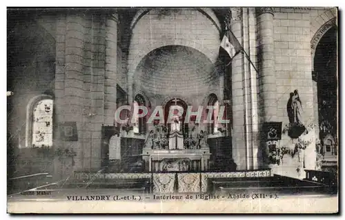 Cartes postales Villandry Interieur de I Eglise Abside