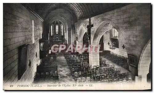 Cartes postales Vernou Interieur de I Eglise