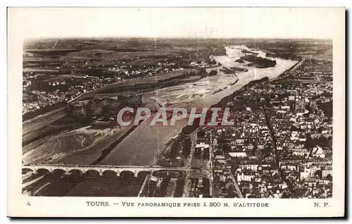 Cartes postales Tours Vue Panoramique Prise A 800 M D Altitude