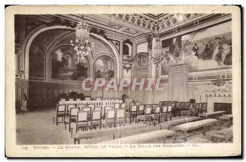 Cartes postales Tours Le Nouvel Hotel De Ville La Salle Des Mariages