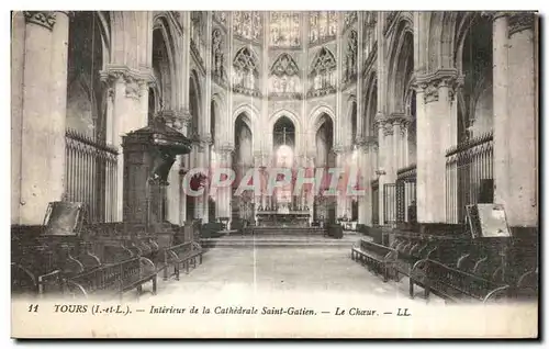 Ansichtskarte AK Tours Interieur de la Cathedrale Saint Gatien