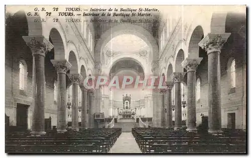 Ansichtskarte AK Tours Interieur de la Basilique St Martin