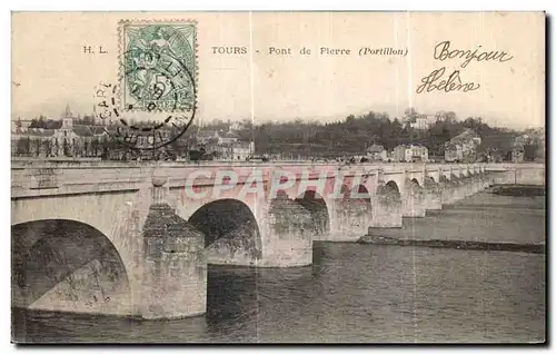 Cartes postales Tours Pont de Pierre