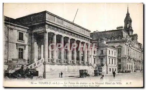 Ansichtskarte AK Tours Le Palais de Justice et Nouvel Hotel de Ville