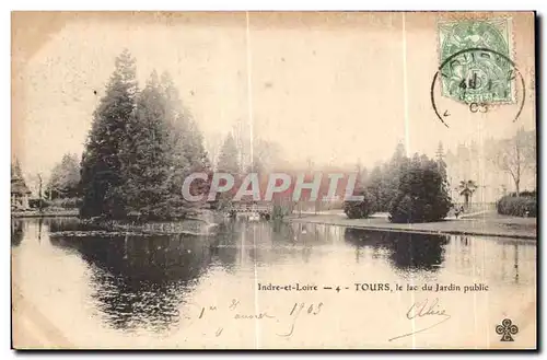 Cartes postales Indre et Loire Tours le lac du Jardin Public