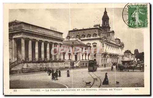 Cartes postales Tours Le Palais De Justice Et Le Nouvel Hotel De Ville