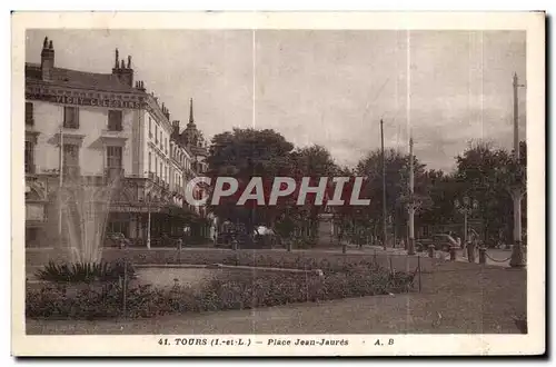 Cartes postales Tours Place Jean Jaures