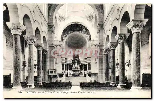 Cartes postales Tours Interieur de la Basilique Saint Martin