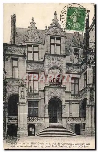 Cartes postales Tours Hotel Gouin Construit Vers 1460