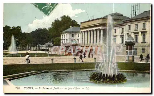 Ansichtskarte AK Tours Le Palais de Justice et Jets d Eau