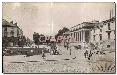 Ansichtskarte AK Tours Le Palais de Justice et le boulevard Beranger