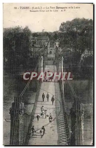 Cartes postales Tours Le Pont Bonaparte et la Loire Bonaparte Bridge and the Loire