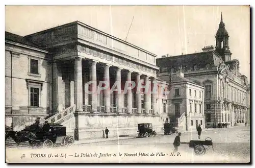 Ansichtskarte AK Tours Le Palais de Justice et le Nouvel Hotel de Ville