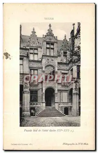 Cartes postales Tours Facade Sud de I hotel Gouin