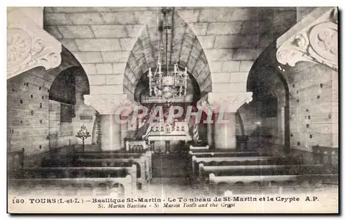 Ansichtskarte AK Tours Basilique St Martin Le Tombeau de St Martin et la Crypte St Martin Baziliea