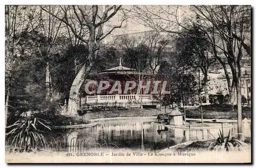 Cartes postales Grenoble Jardin de Ville Le Kiosque a Musique