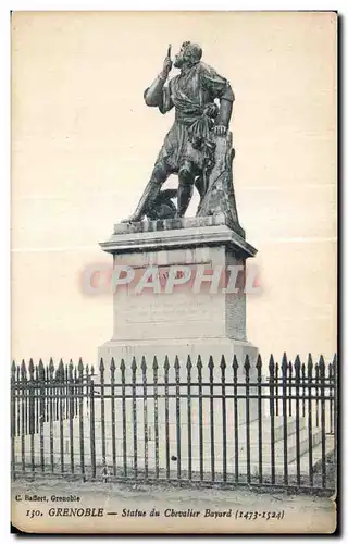 Ansichtskarte AK Grenoble Statue du Chevalier Bayard