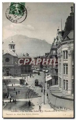 Cartes postales Grenoble La Rue Felix Paulat et le Moucherotte