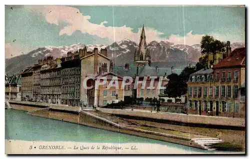 Cartes postales Grenoble Le Quai de la Republique