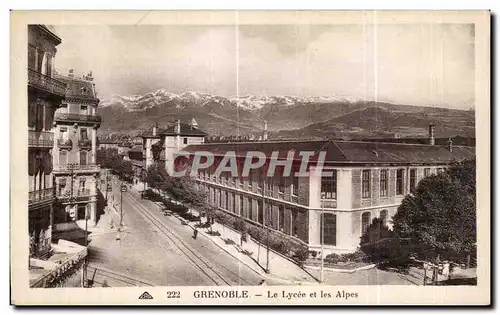 Cartes postales Grenoble Le Lycee et les Alpes