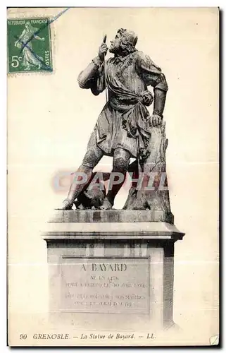 Cartes postales Grenoble La Statue de Bayard