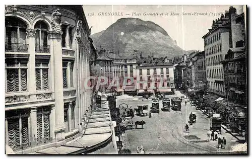 Cartes postales Grenoble Place Grenette et le Mont Saint Eynard